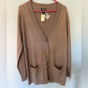 Eddie Bauer Men’s cardigan cashmere NWT XL